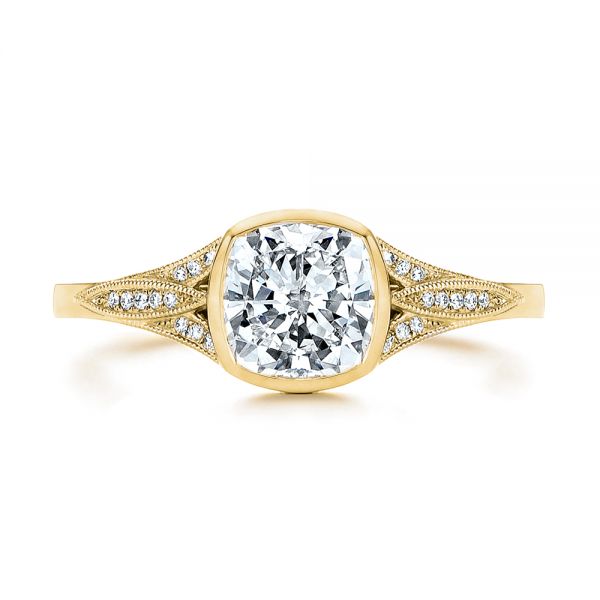 14k Yellow Gold 14k Yellow Gold Diamond Engagement Ring - Top View - 106592
