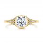 18k Yellow Gold 18k Yellow Gold Diamond Engagement Ring - Top View -  106592 - Thumbnail