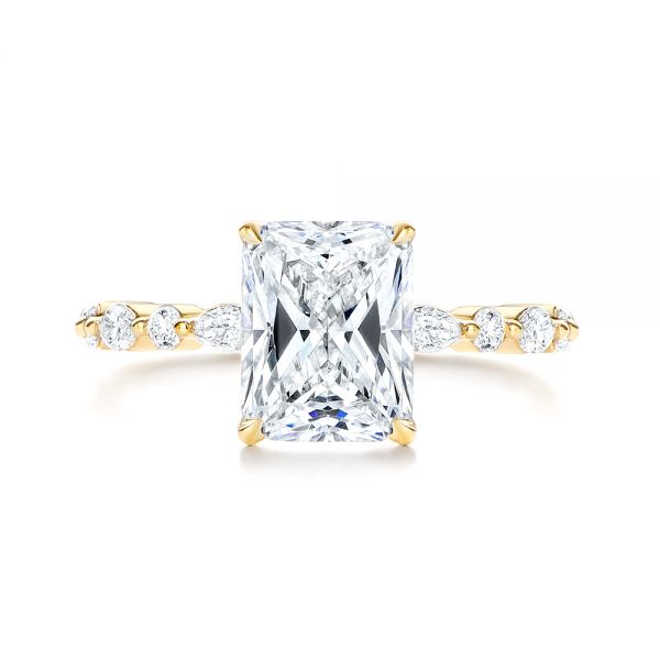 14k Yellow Gold 14k Yellow Gold Diamond Engagement Ring - Top View -  106640