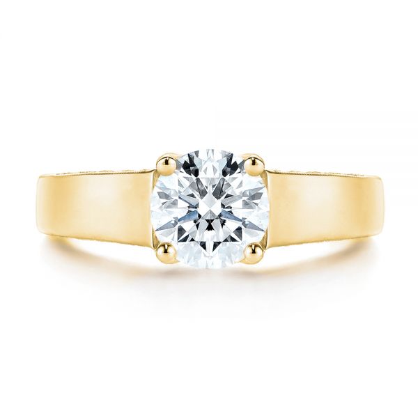 18k Yellow Gold 18k Yellow Gold Diamond Engagement Ring - Top View -  106664