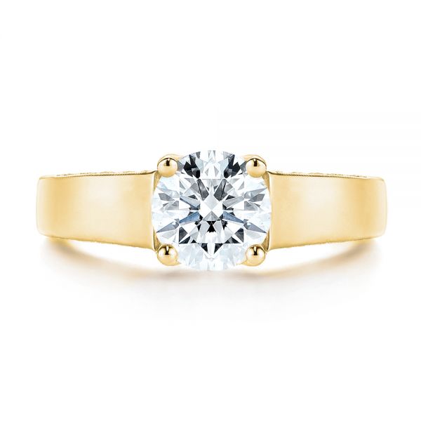 14k Yellow Gold 14k Yellow Gold Diamond Engagement Ring - Top View - 106664