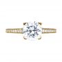 14k Yellow Gold 14k Yellow Gold Diamond Engagement Ring - Top View -  196 - Thumbnail