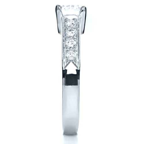  Platinum Diamond Engagement Ring - Side View -  200 - Thumbnail