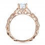 14k Rose Gold 14k Rose Gold Diamond Filigree Engagement Ring - Vanna K - Front View -  100106 - Thumbnail