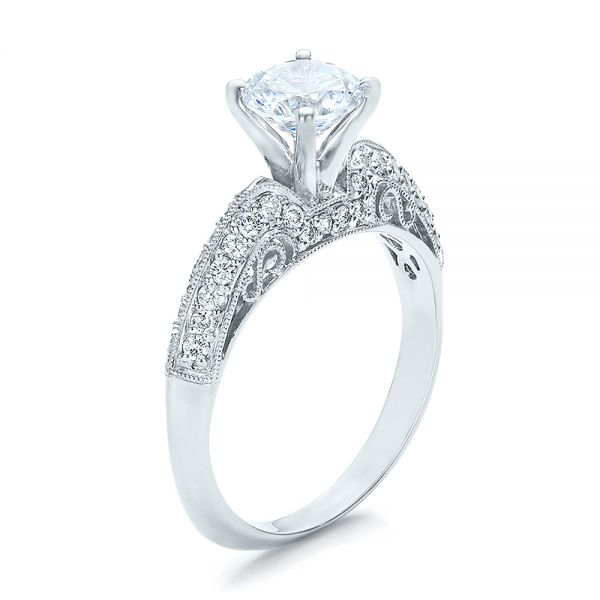 Diamond Filigree Engagement Ring - Vanna K - Image