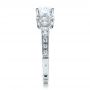 18k White Gold Diamond Filigree Engagement Ring - Vanna K - Side View -  100106 - Thumbnail