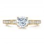 18k Yellow Gold 18k Yellow Gold Diamond Filigree Engagement Ring - Vanna K - Top View -  100106 - Thumbnail