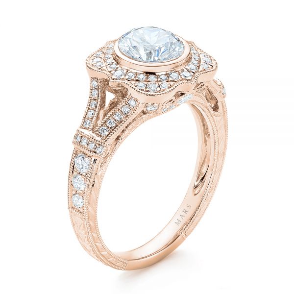 Diamond Halo Engagement Ring - Image