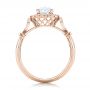 14k Rose Gold 14k Rose Gold Diamond Halo Engagement Ring - Front View -  101984 - Thumbnail