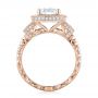 18k Rose Gold 18k Rose Gold Diamond Halo Engagement Ring - Front View -  103602 - Thumbnail