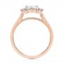 18k Rose Gold 18k Rose Gold Diamond Halo Engagement Ring - Front View -  103904 - Thumbnail