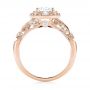 14k Rose Gold 14k Rose Gold Diamond Halo Engagement Ring - Front View -  103906 - Thumbnail