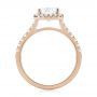14k Rose Gold 14k Rose Gold Diamond Halo Engagement Ring - Front View -  104024 - Thumbnail