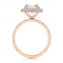 18k Rose Gold 18k Rose Gold Diamond Halo Engagement Ring - Front View -  106521 - Thumbnail