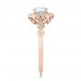 14k Rose Gold 14k Rose Gold Diamond Halo Engagement Ring - Side View -  101984 - Thumbnail