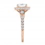 14k Rose Gold 14k Rose Gold Diamond Halo Engagement Ring - Side View -  103602 - Thumbnail