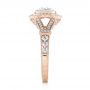 14k Rose Gold 14k Rose Gold Diamond Halo Engagement Ring - Side View -  103645 - Thumbnail