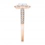 14k Rose Gold 14k Rose Gold Diamond Halo Engagement Ring - Side View -  103904 - Thumbnail