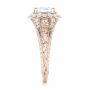 14k Rose Gold 14k Rose Gold Diamond Halo Engagement Ring - Side View -  103910 - Thumbnail
