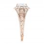 14k Rose Gold 14k Rose Gold Diamond Halo Engagement Ring - Side View -  103910 - Thumbnail
