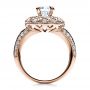 18k Rose Gold 18k Rose Gold Diamond Halo Engagement Ring - Vanna K - Front View -  100044 - Thumbnail
