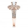 18k Rose Gold 18k Rose Gold Diamond Halo Engagement Ring - Vanna K - Side View -  100044 - Thumbnail