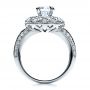 18k White Gold Diamond Halo Engagement Ring - Vanna K - Front View -  100044 - Thumbnail