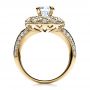18k Yellow Gold 18k Yellow Gold Diamond Halo Engagement Ring - Vanna K - Front View -  100044 - Thumbnail