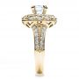 18k Yellow Gold 18k Yellow Gold Diamond Halo Engagement Ring - Vanna K - Side View -  100044 - Thumbnail