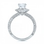  18K Gold Diamond Halo Engagement Ring - Vanna K - Front View -  100668 - Thumbnail
