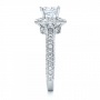  18K Gold Diamond Halo Engagement Ring - Vanna K - Side View -  100668 - Thumbnail