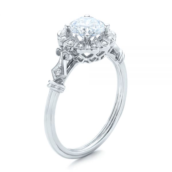 Diamond Halo Engagement Ring - Image