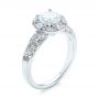  Platinum Platinum Diamond Halo Engagement Ring - Three-Quarter View -  103906 - Thumbnail