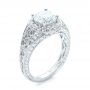  Platinum Platinum Diamond Halo Engagement Ring - Three-Quarter View -  103910 - Thumbnail
