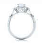 18k White Gold Diamond Halo Engagement Ring - Front View -  101984 - Thumbnail