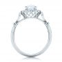  Platinum Platinum Diamond Halo Engagement Ring - Front View -  101984 - Thumbnail