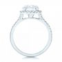  Platinum Diamond Halo Engagement Ring - Front View -  102820 - Thumbnail