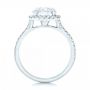 18k White Gold 18k White Gold Diamond Halo Engagement Ring - Front View -  102820 - Thumbnail