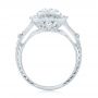 18k White Gold Diamond Halo Engagement Ring - Front View -  103645 - Thumbnail