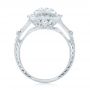 18k White Gold Diamond Halo Engagement Ring - Front View -  103645 - Thumbnail