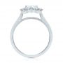 18k White Gold Diamond Halo Engagement Ring - Front View -  103904 - Thumbnail
