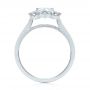 18k White Gold Diamond Halo Engagement Ring - Front View -  103904 - Thumbnail