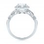 18k White Gold Diamond Halo Engagement Ring - Front View -  103906 - Thumbnail