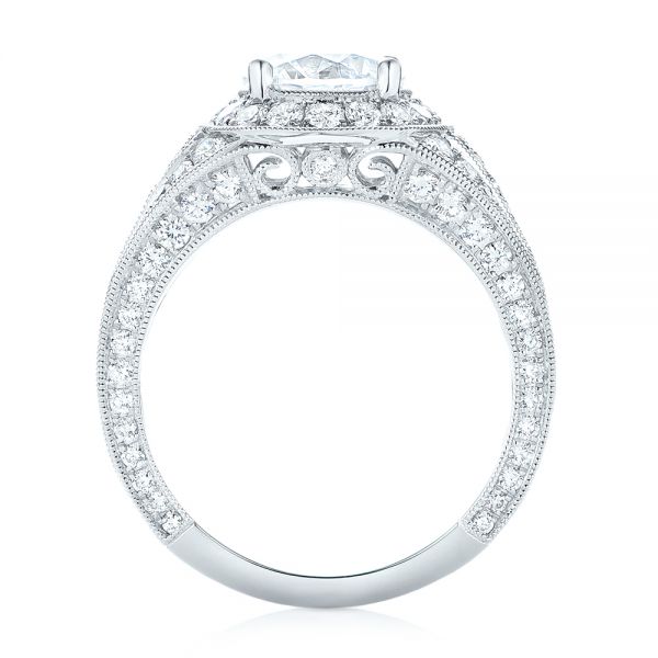  Platinum Platinum Diamond Halo Engagement Ring - Front View -  103910