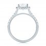 14k White Gold 14k White Gold Diamond Halo Engagement Ring - Front View -  104024 - Thumbnail
