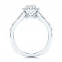 14k White Gold Diamond Halo Engagement Ring - Front View -  106517 - Thumbnail