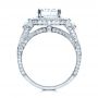18k White Gold Diamond Halo Engagement Ring - Front View -  207 - Thumbnail