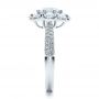 14k White Gold 14k White Gold Diamond Halo Engagement Ring - Side View -  100007 - Thumbnail