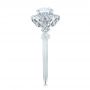 14k White Gold 14k White Gold Diamond Halo Engagement Ring - Side View -  101984 - Thumbnail