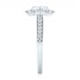  Platinum Platinum Diamond Halo Engagement Ring - Side View -  103904 - Thumbnail